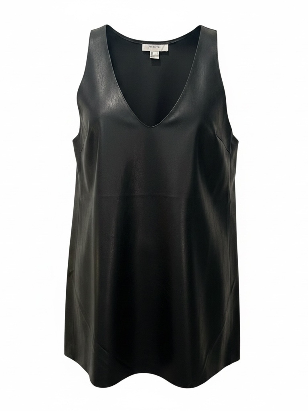 H&M Black Faux Leather Mini Dress